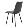 2 Pcs Grey Velvet Dining Chairs Metal Leg Padded Seat Kitchen Dining Room Chairs