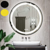 LED Lighted Bathroom Mirror HD Glass Mirror Vanity Makeup AntiFog Dimmable Black