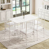 Foldable Dining Table and Chairs PU Leather Padded Seat Kitchen Home Furniture