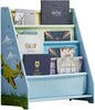 Cartoon Kids Bookshelf Canvas Sling Storage Rack Organizer Child Wooden Bookcase