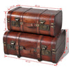 Retro Wooden Treasure Chest Vintage Storage Box Trunk Coffee Table Lockable UK