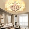 Hexagon LED Chandelier 3+2 Colour Changing Lamp w/Crystal Droplet Decor UK