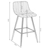 1/2/4x Bar Stool Kitchen Pub Cafe High Chair Footrest Bckrest Breakfast Barstool