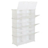 7-Tier Portable 28 Pair Shoe Rack Organizer 14 Grids Tower Shelf Storage Cabinet