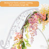 Large Steel Garden Arch Arbor with Scrollwork Leaf Flower Wedding Stand Proposal