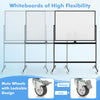 Rolling Magnetic Double Sided Whiteboard Height Adjustable Mobile White Board