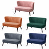Nordic 2 Seater Velvet Sofa Loveseat Settee Oyster Shell Back Sofas Lounge Couch