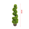 3/4ft Artificial Boxwood Tower Tree Topiary Spiral Twist Plants Outdoor Indoor
