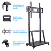 Ultra Heavy Duty Mobile 32-100 inch TV Stand Rolling TV Cart Mount with Wheels