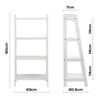 White 4 Tier Ladder Shelf Wooden Storage Unit Rack Display Stand Bathroom New
