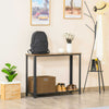 2-Tier Console Table Side Table w/ Mesh Shelf Entryway Hallway Furniture