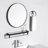 XL Round Wall Mounted Bathroom Mirror Makeup Dressing Mirror Brushed Metal Frame