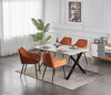 Set of 2/4 Dining Chairs Velvet Padded Seat Metal Legs High Back Chairs Kitchen