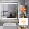 800x800mm Illuminated Bathroom Mirror Dimmable LED Light Vanity Makeup Anti Fog