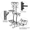 Anti Rust Iron Plant Stand Multiple Flower Pot Shelf Holder Indoor Outdoor Rack