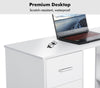 Large Computer Desk With Shelves & Drawers PC Writing Study Table Home Office