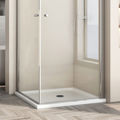 Bathroom Shower Tray Acrylic Anti Slip Slimline Rectangle/Square Base Waste Kits