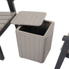 Garden Furniture Set Patio Table & Chair 2 Armchairs Coffee Tea Storage Table UK