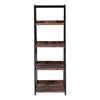Industrial 4 Tier Bookcase Rustic Wood Shelving Unit Open Storage Display Shelf