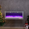 LED Electric Fire 12 Flame Adjustable Log Burning Fireplace w/Remote Wall Insert
