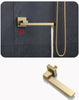 Concealed Shower Mixer Taps Square 30cmHead Spray Rail Bathroom Set Brushed Gold