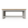 Modern Coffee Tea Side End Low Table Shelf Storage Grey Oak Living Room