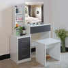 Dressing Table With Drawers Mirror Stool Set Makeup Desk Vanity Table Bedroom