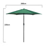3 Color Garden Parasol Sun Umbrella Canopy Patio Garden Sun Shade 2/2.5/2.7/3M