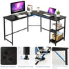 L-Shaped Corner Computer Desk Industrial PC Table Large Workstation with Storage