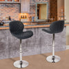 2PCS Bar Stools Gas Lift Swivel Stool Pub Club Cafe Breakfast Chair Faux Leather