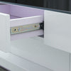 Black Glass Coffee Table White High Gloss Table with Storage Drawers Home Office