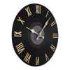 30cm Garden Wall Station Retro CD Record Open Face Decor Indoor Outdoor Clock UK