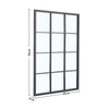 Large 90cm Window Garden Mirror Metal Frame Indoor Outdoor Arch Floral Decor