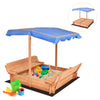 Kids Foldable Cabana Sandbox Outdoor Toy Sand Sandbox Garden Pit with Canopy