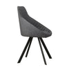2× Retro Dining Chairs Grey PU Faux Leather Luxury Padded Seat Home Restaurant