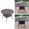 Bistro Glass Table Garden Outdoor Patio Furniture Square Round Morocco Style NEW