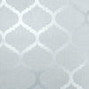 Light Grey Wallpaper Trellis Geometric Metallic Silver Feature Wall Linen Effect