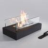 Tabletop Portable Bio Ethanol Fireplace Glass Top Burner In/Outdoor Fire Burner