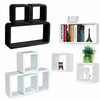 Set of 3 Cube Rectangle Wall Mounted Floating Shelves Shelf Hanging Book Display