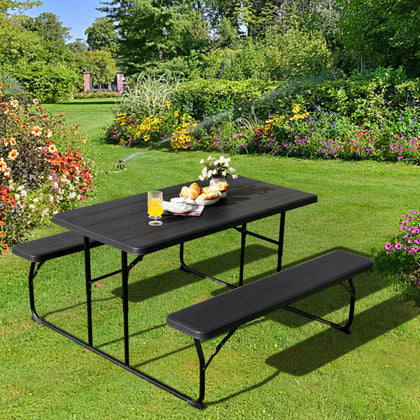 Foldable Picnic Table and Bench Set Outdoor Garden Furniture Gathering/Part