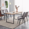 Set of 2 Dining Chairs Velvet Padded Seat Metal Leg Kitchen Chairs Multicolor