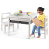 5 in 1 Kids Table and Chair Set Children Building Block Activity Table W/Storage