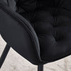 Modern Dining Chairs Velvet Padded Seat Metal Legs Kitchen Chair Home Office 1