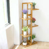 Multi-tier Vertically Bamboo Plant Stand Garden Corner Flower Shelf Rack Unit