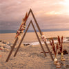 2Pcs Rustic Wooden Wedding Arch Triangle Arbor Backdrop Party Stand 8.2ft 9.8ft