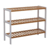 3 Tier Wooden Shoe Rack Storage Shelves Display Stand Footwear Organiser Holder