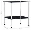 2/3 Tier Glass Shelf Unit Clear Modern Storage Display Side Table Furniture