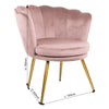 Genesis Flora Accent Tub Chair Scallop Armchair Petal Back With Golden Legs