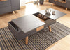 Coffee Table Tea Rectangle Double Lift-Up Storage Living Room Furniture Grey/Oak
