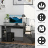 HOMCOM Wood Computer Desk Laptop Workstation Drawer Shelf for Home Office
